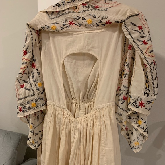 Embroidered Free People Cream Dress - Picture 7 of 9